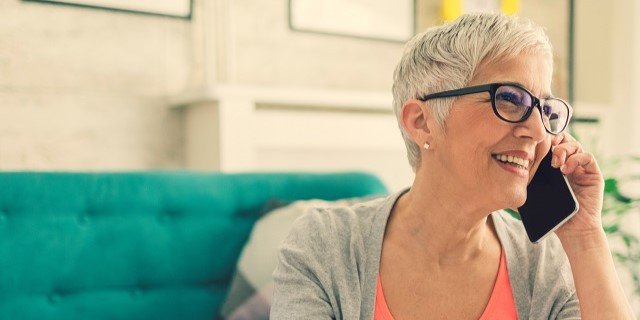 woman talking on the phone